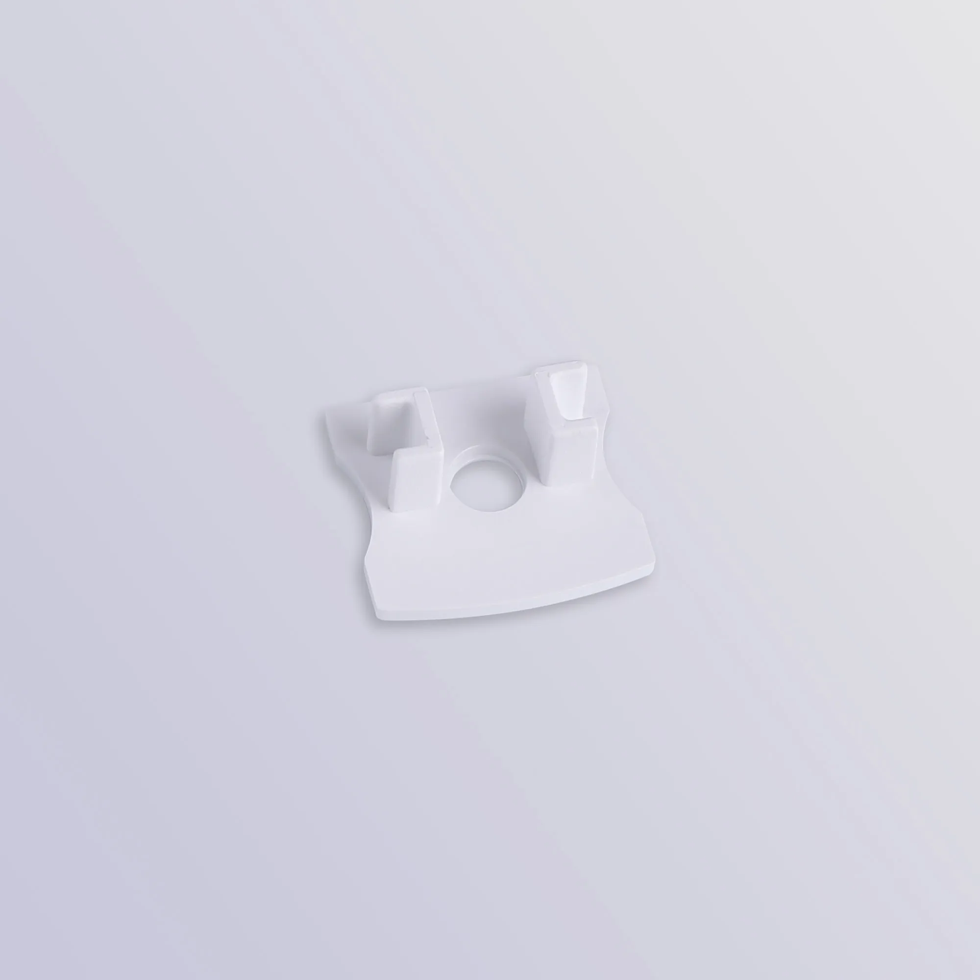 Tiras 17.3 x 15.7mm White Profile End Cap With Hole (1pc) for M7392 M7395  Mantra Fusion Tiras LED Profile